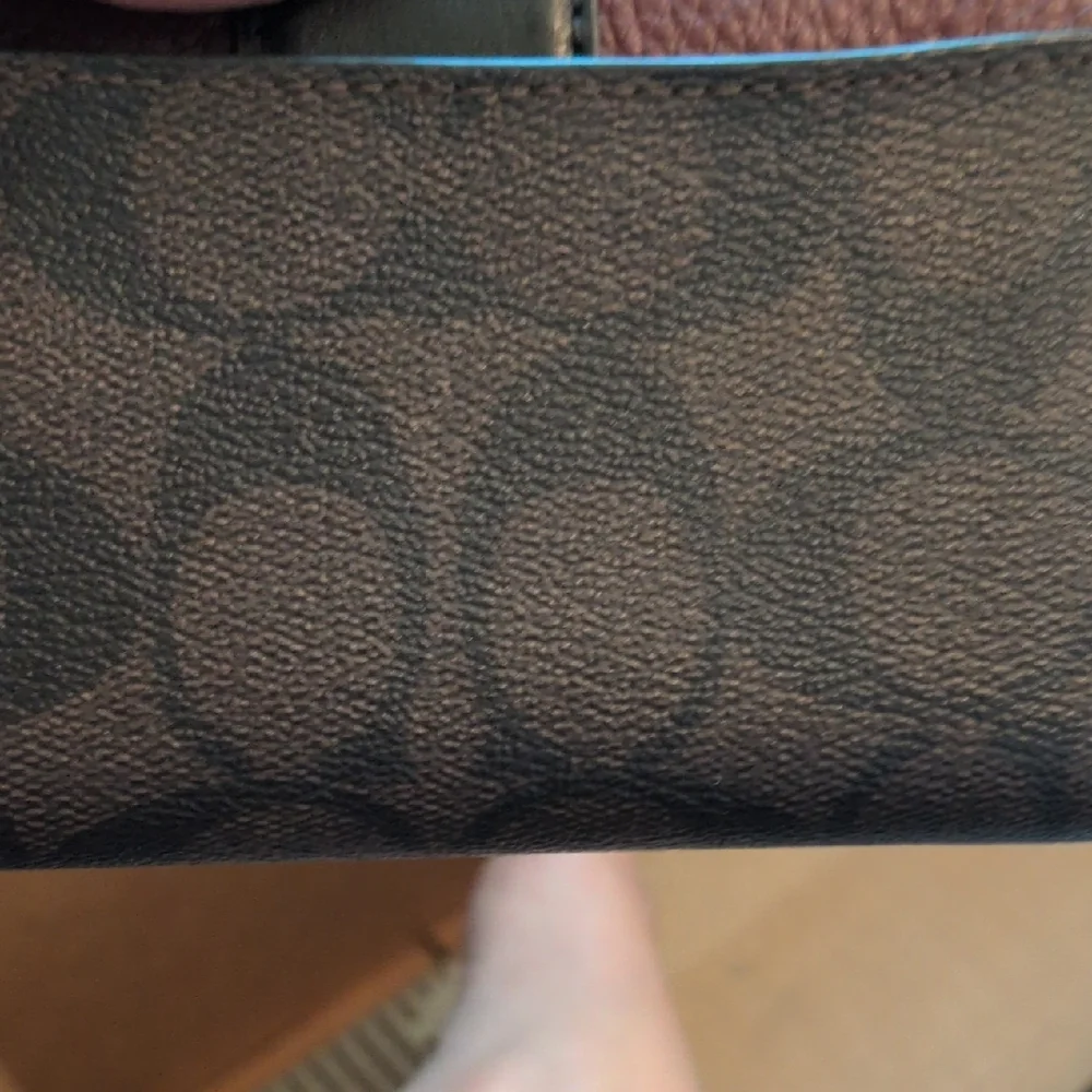 Coach Small Women's Bifold Wallet - Black and Burgundy